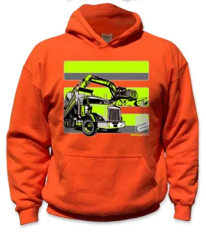 SafetyShirtz Kid's Dirtworks Hi-Vis Safety Stripe Hoodie