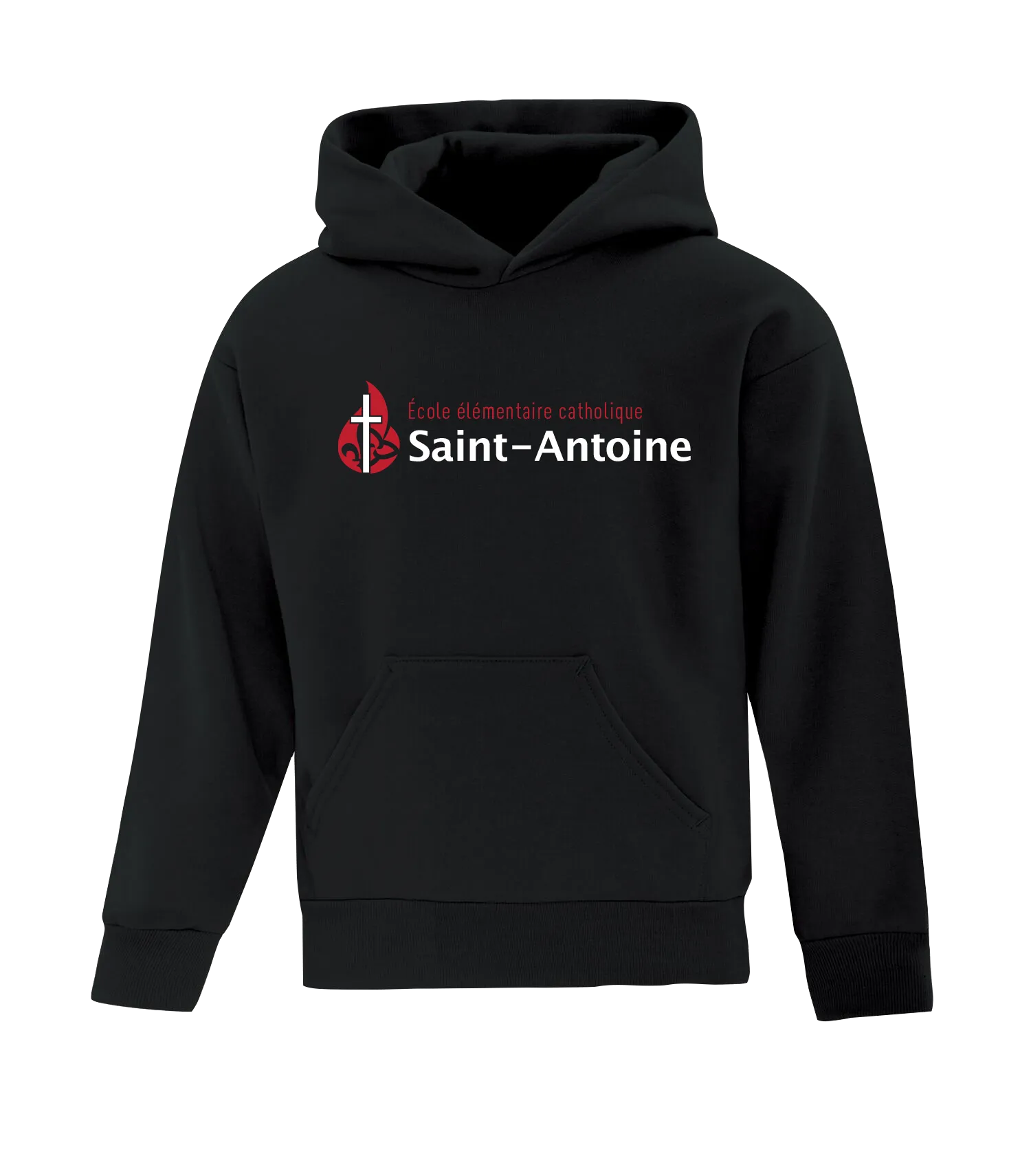 Saint-Antoine Youth Cotton Pull Over Hooded Sweatshirt with Embroidered Logo