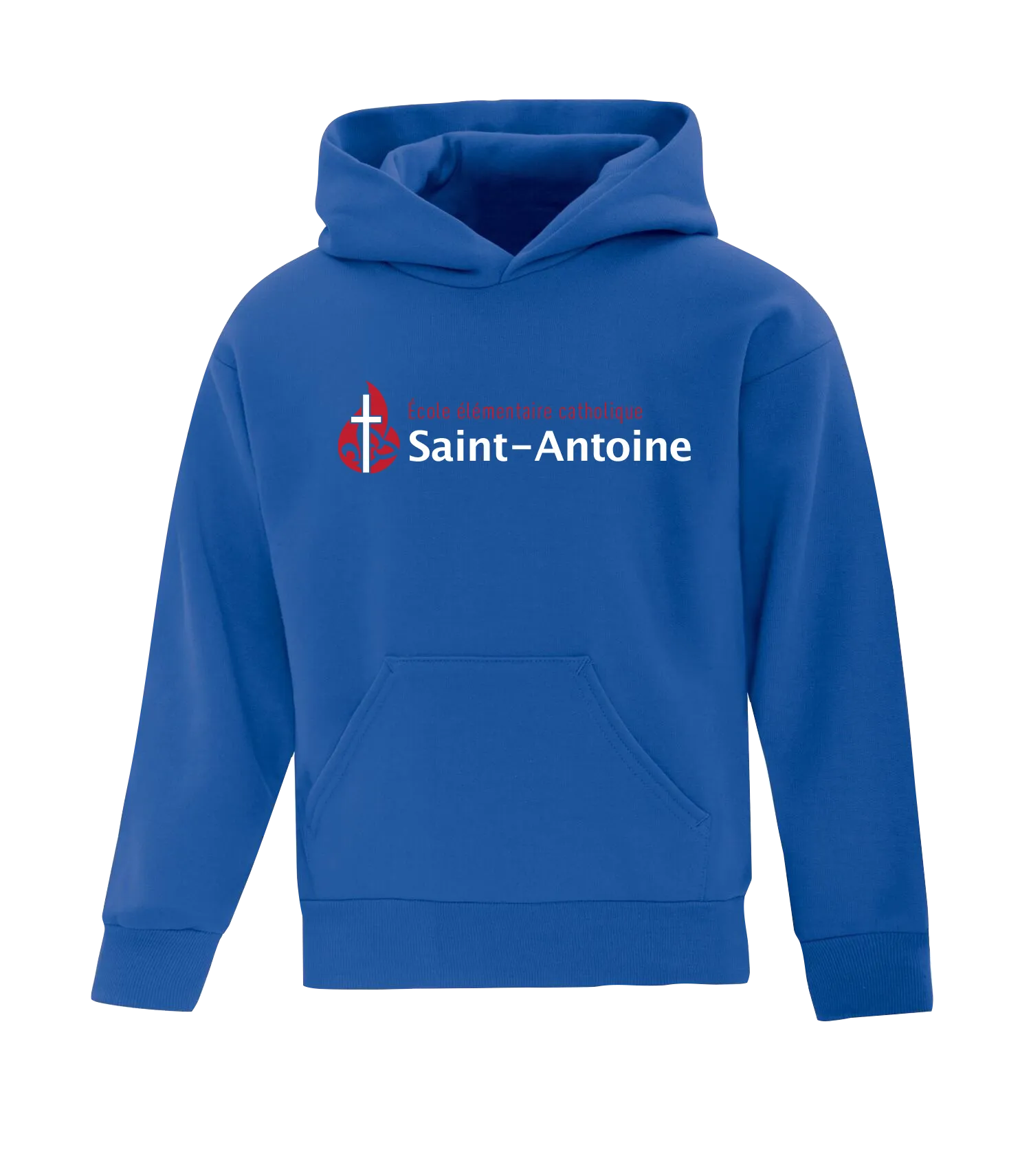 Saint-Antoine Youth Cotton Pull Over Hooded Sweatshirt with Embroidered Logo