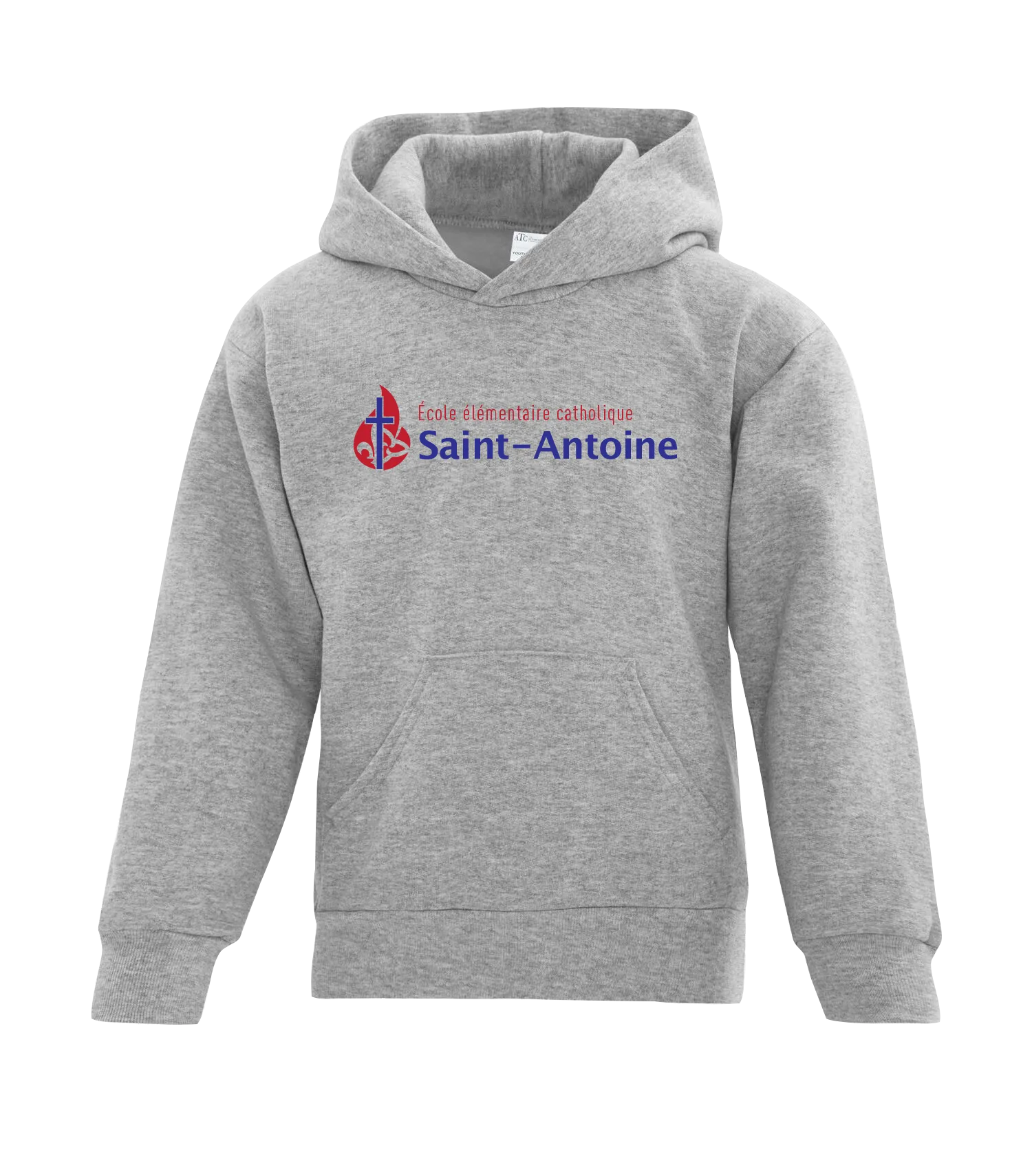 Saint-Antoine Youth Cotton Pull Over Hooded Sweatshirt with Embroidered Logo
