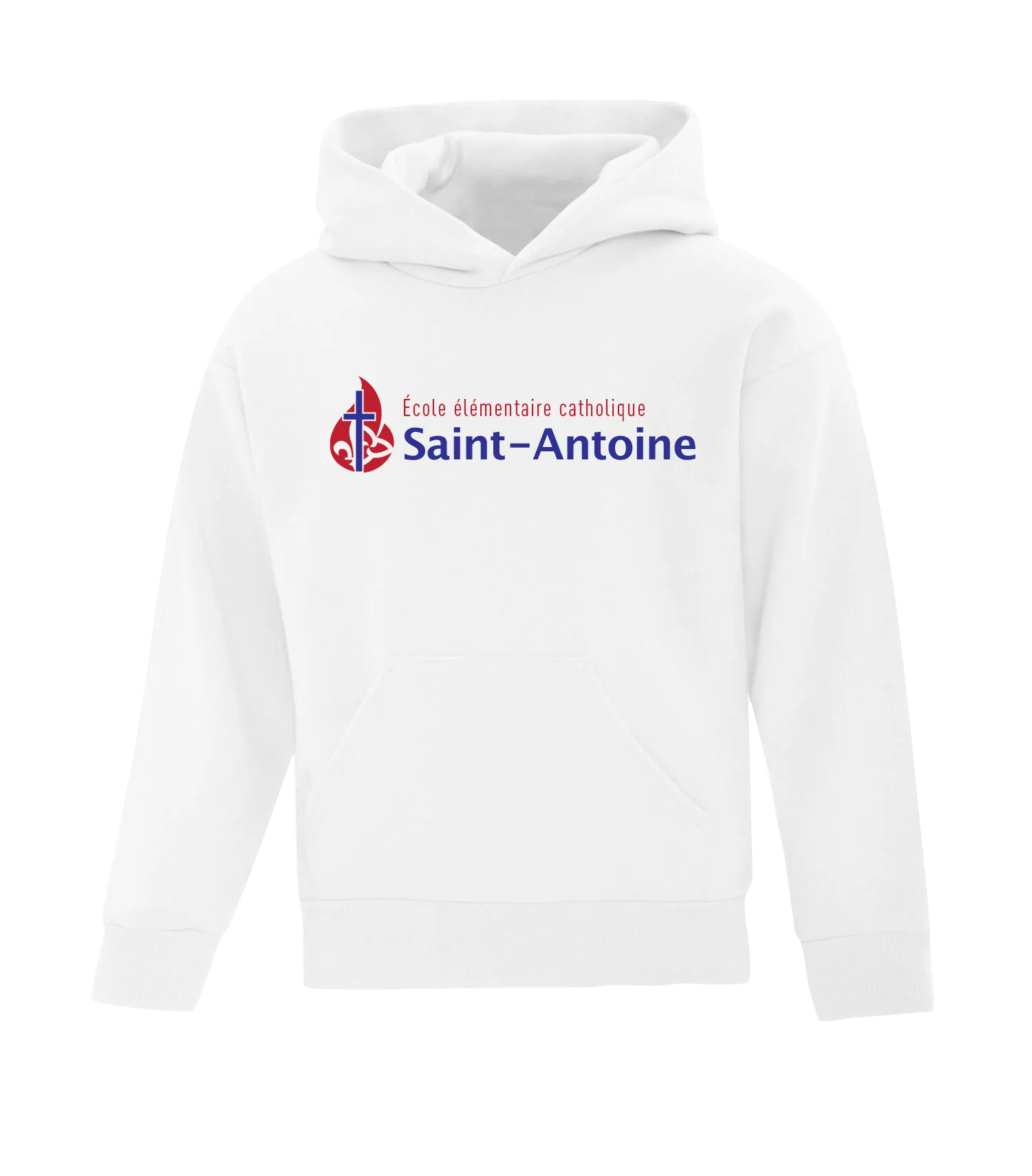 Saint-Antoine Youth Cotton Pull Over Hooded Sweatshirt with Embroidered Logo
