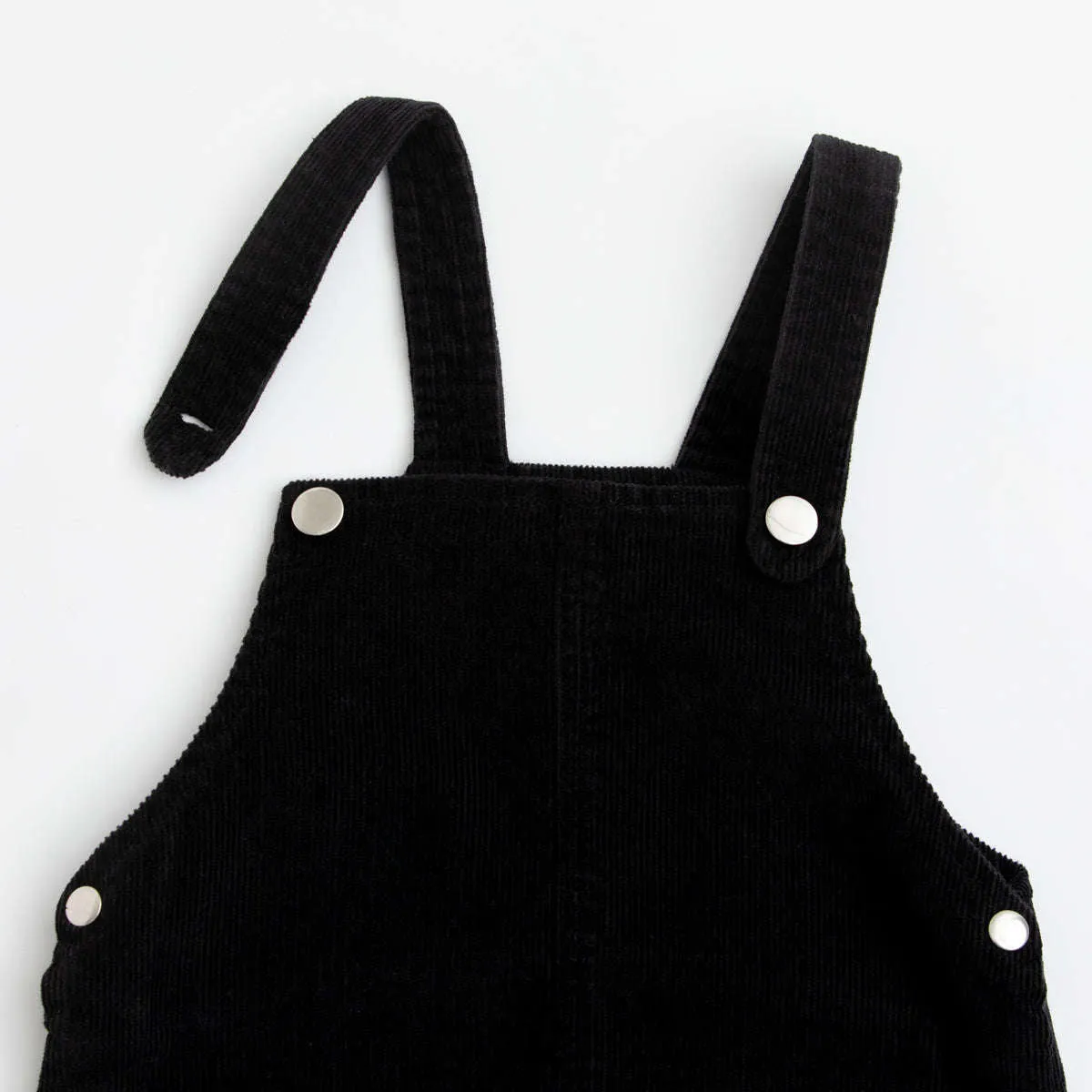 SALE - Corduroy Pinafore Dress_Black
