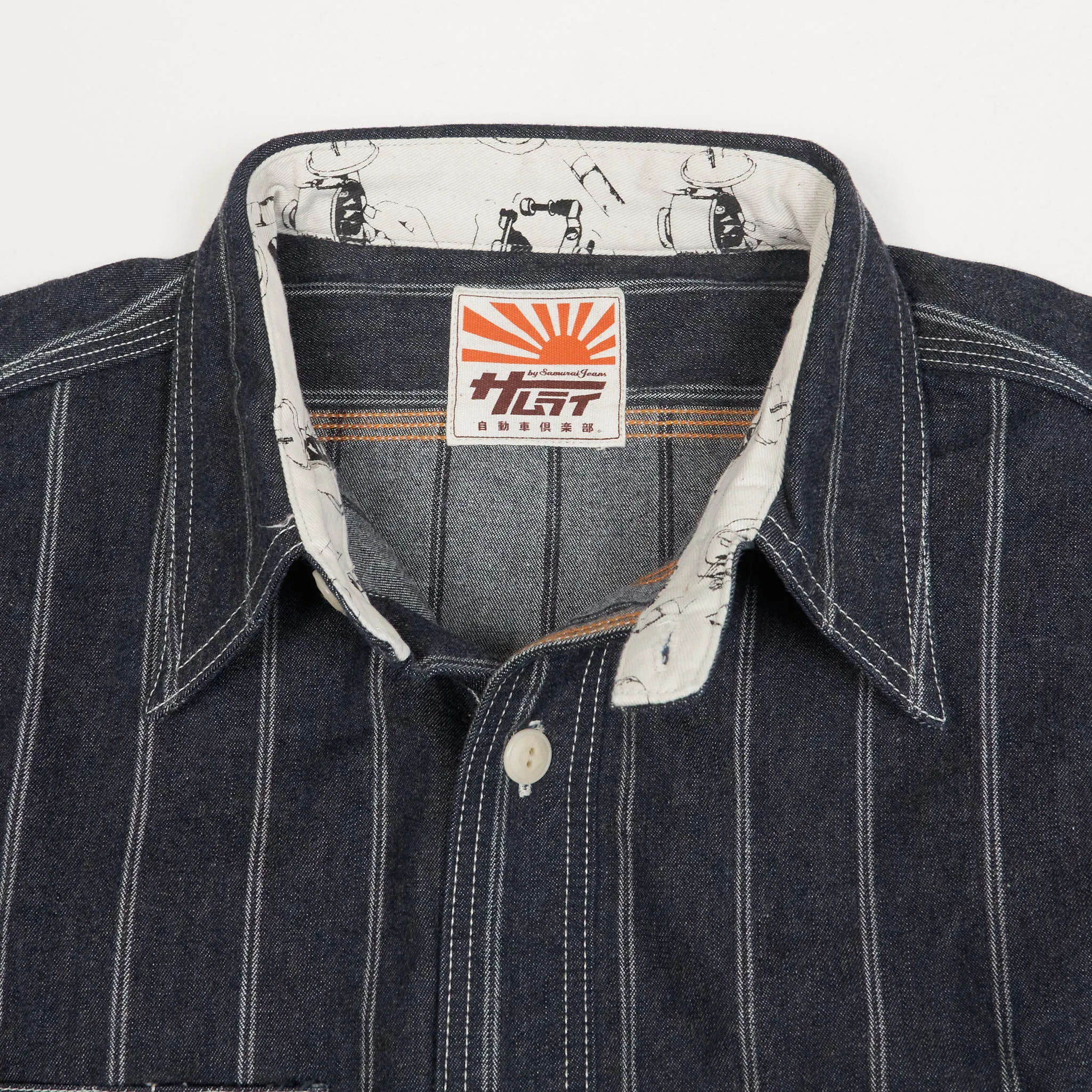 Samurai Jeans Wabash Striped Long Sleeve Shirts
