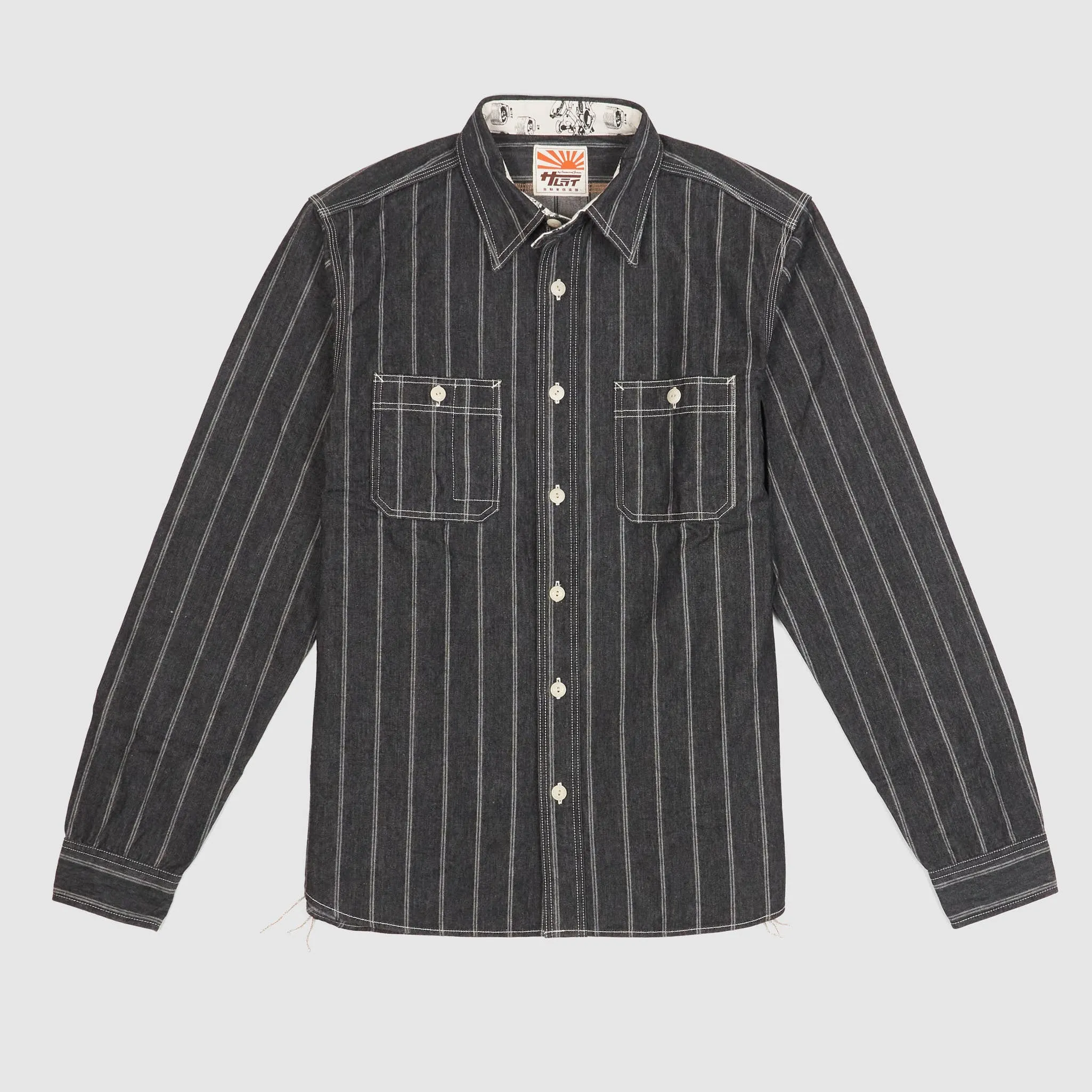 Samurai Jeans Wabash Striped Long Sleeve Shirts
