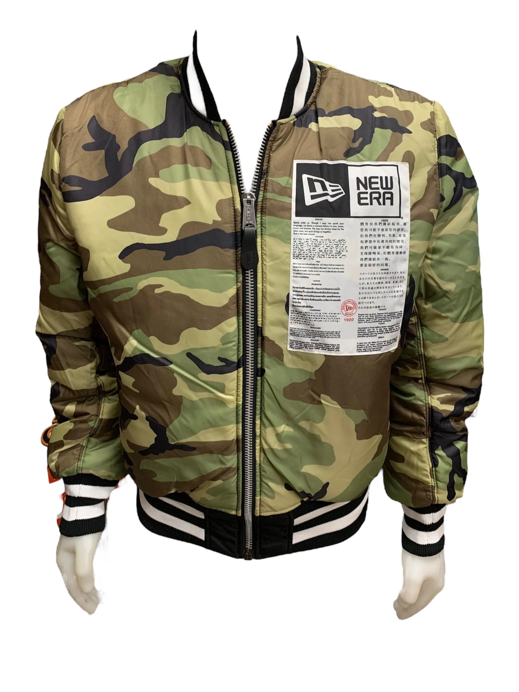 SAN DIEGO PADRES MEN'S ALPHA INDUSTRIES REVERSIBLE BOMBER JACKET