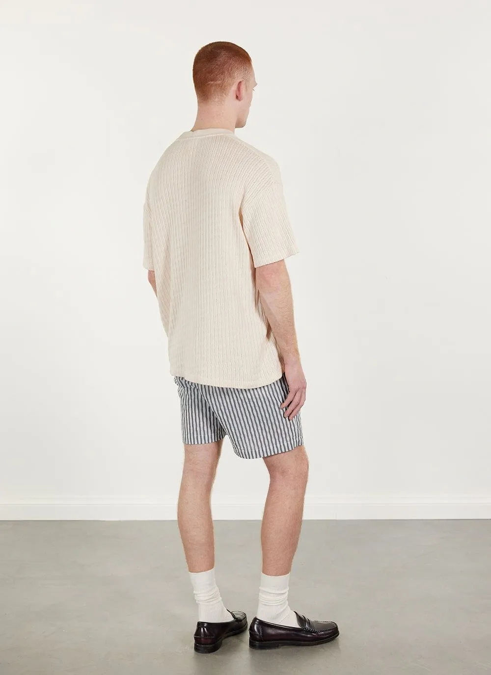 Sand Stripe Oversized T Shirt | Organic Cotton | Ecru