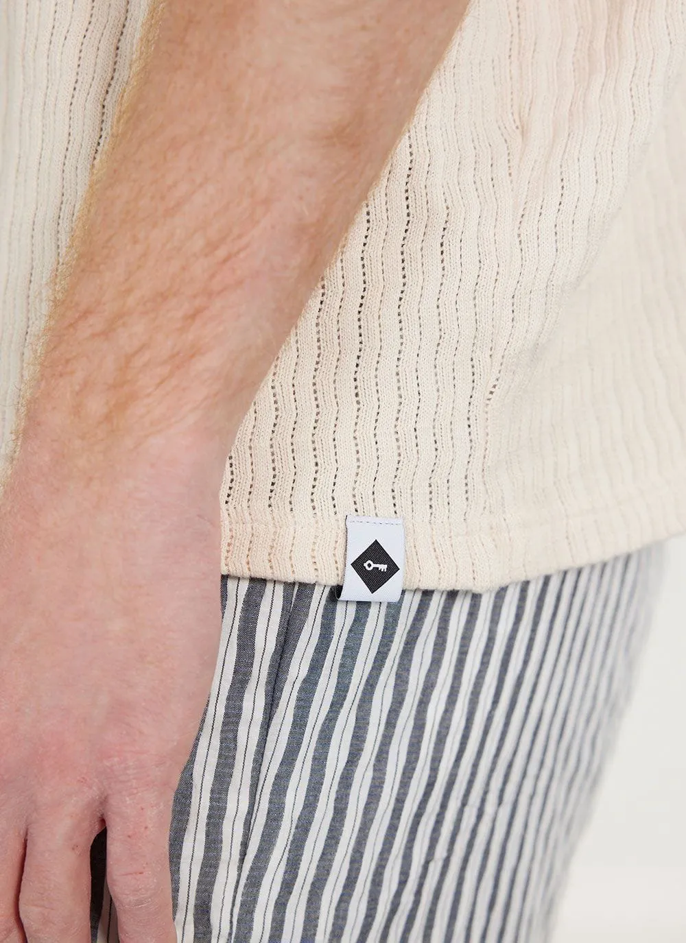 Sand Stripe Oversized T Shirt | Organic Cotton | Ecru