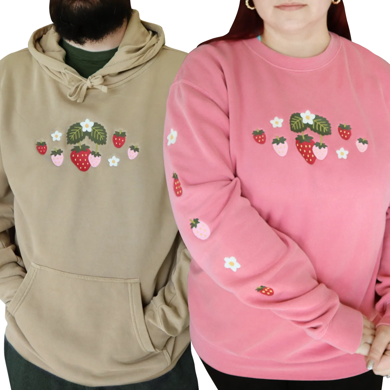 Sandstone "Strawberry" Embroidered Sweatshirt