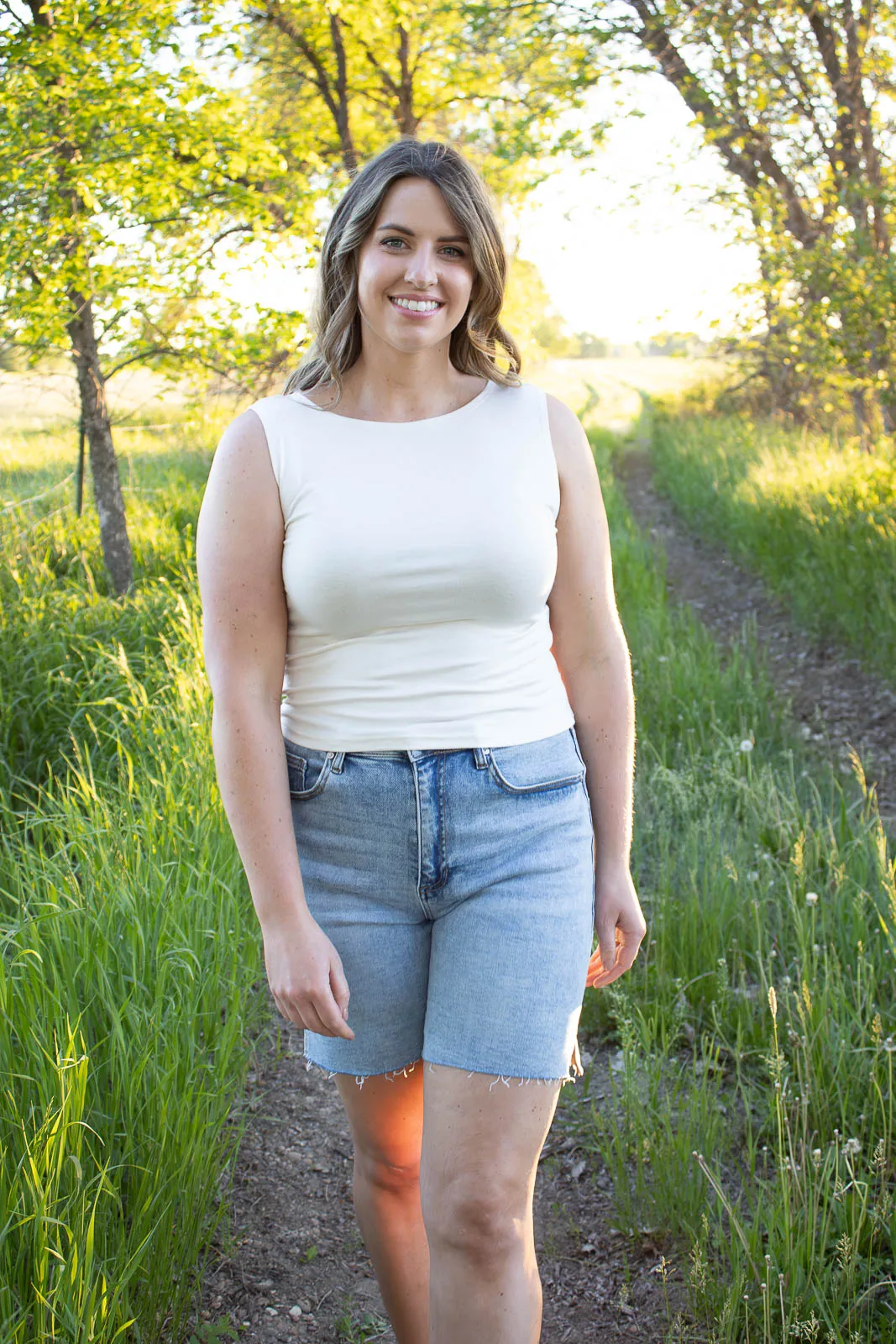 Sanna Denim Bermuda Shorts