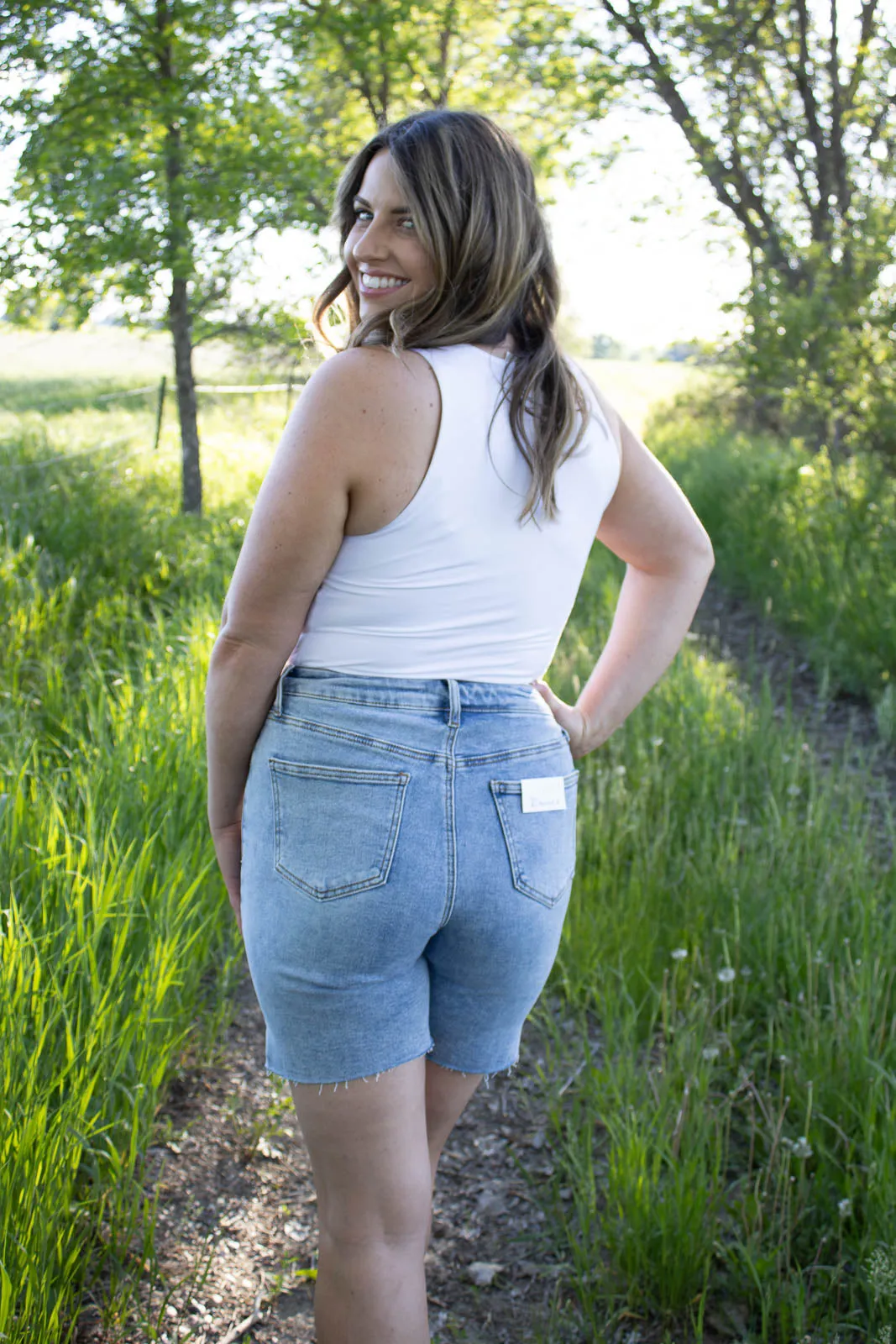 Sanna Denim Bermuda Shorts