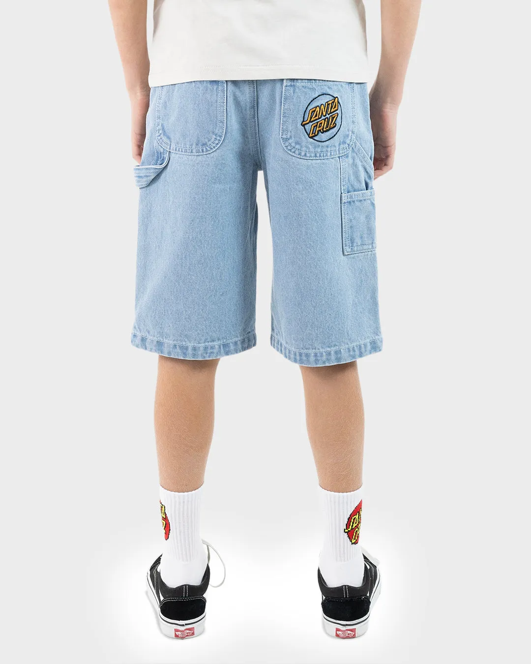 Santa Cruz Opus Grip Dot Carpenter Short - Bleached Denim