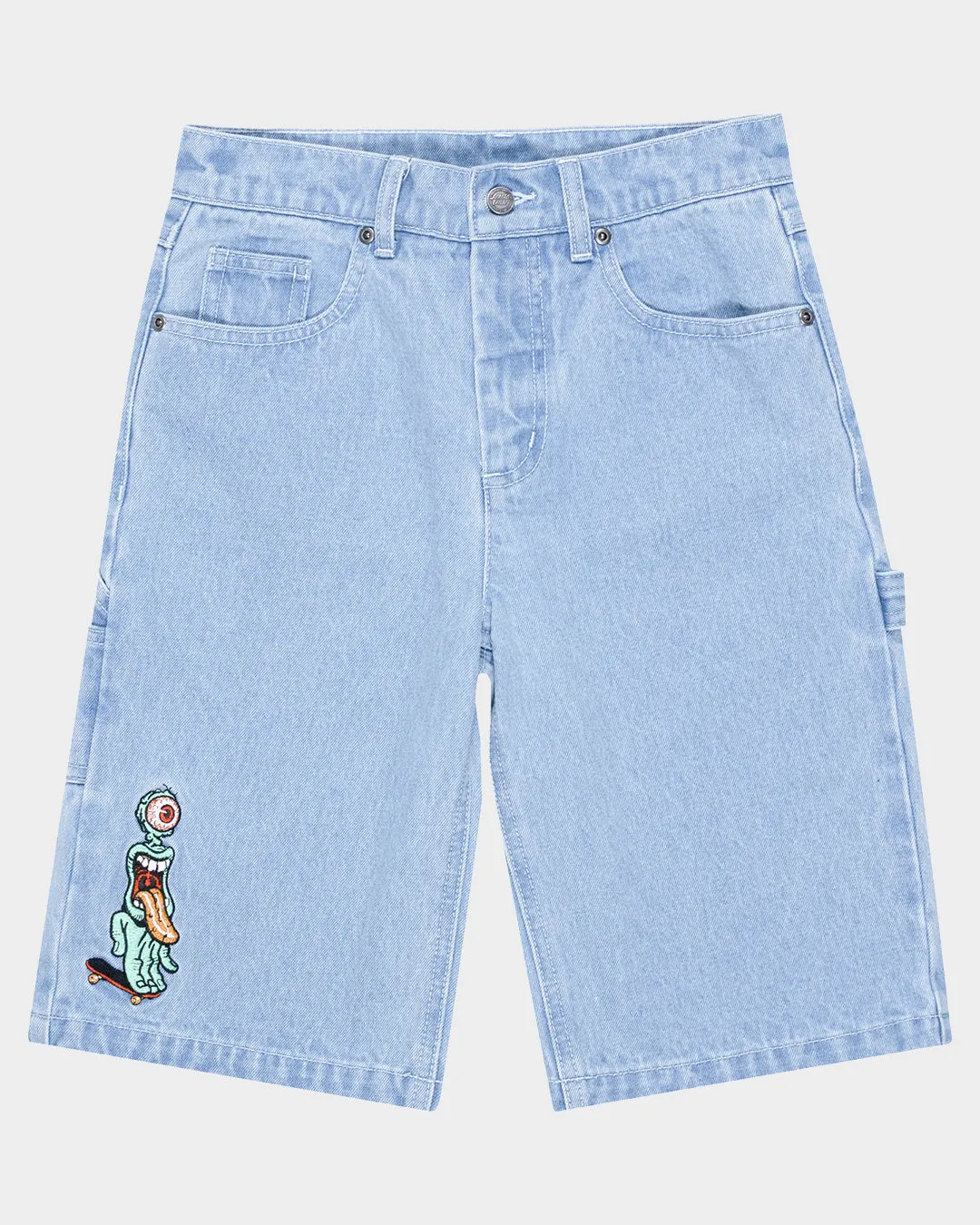 Santa Cruz Opus Grip Dot Carpenter Short - Bleached Denim