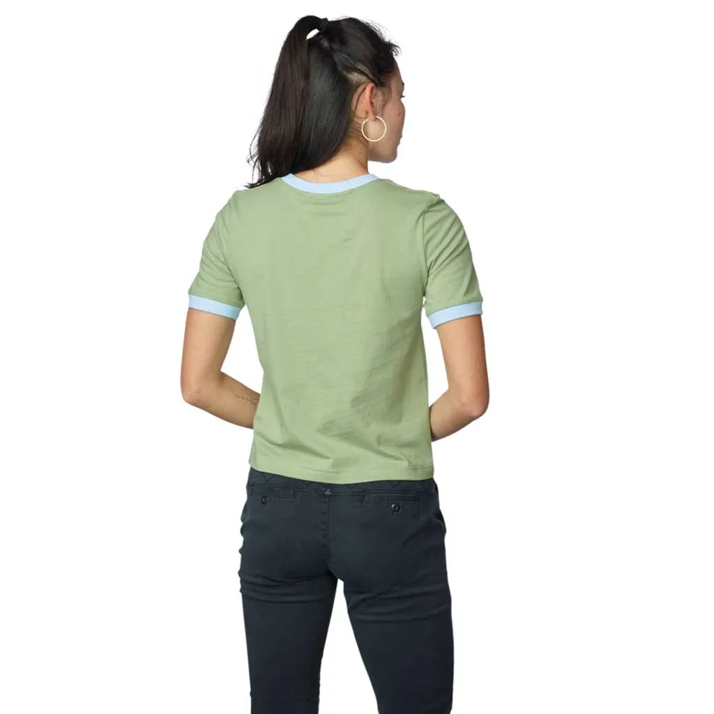 Santa Cruz Women's Obscure Strip Ringer S/S Tee - Military
