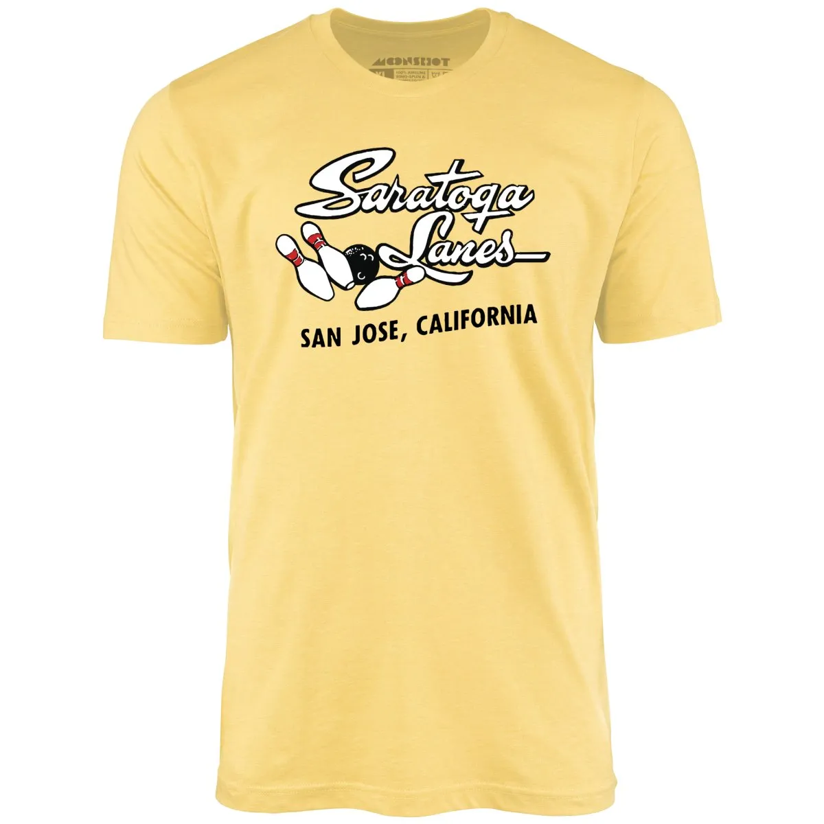 Saratoga Lanes - San Jose, CA - Vintage Bowling Alley - Unisex T-Shirt