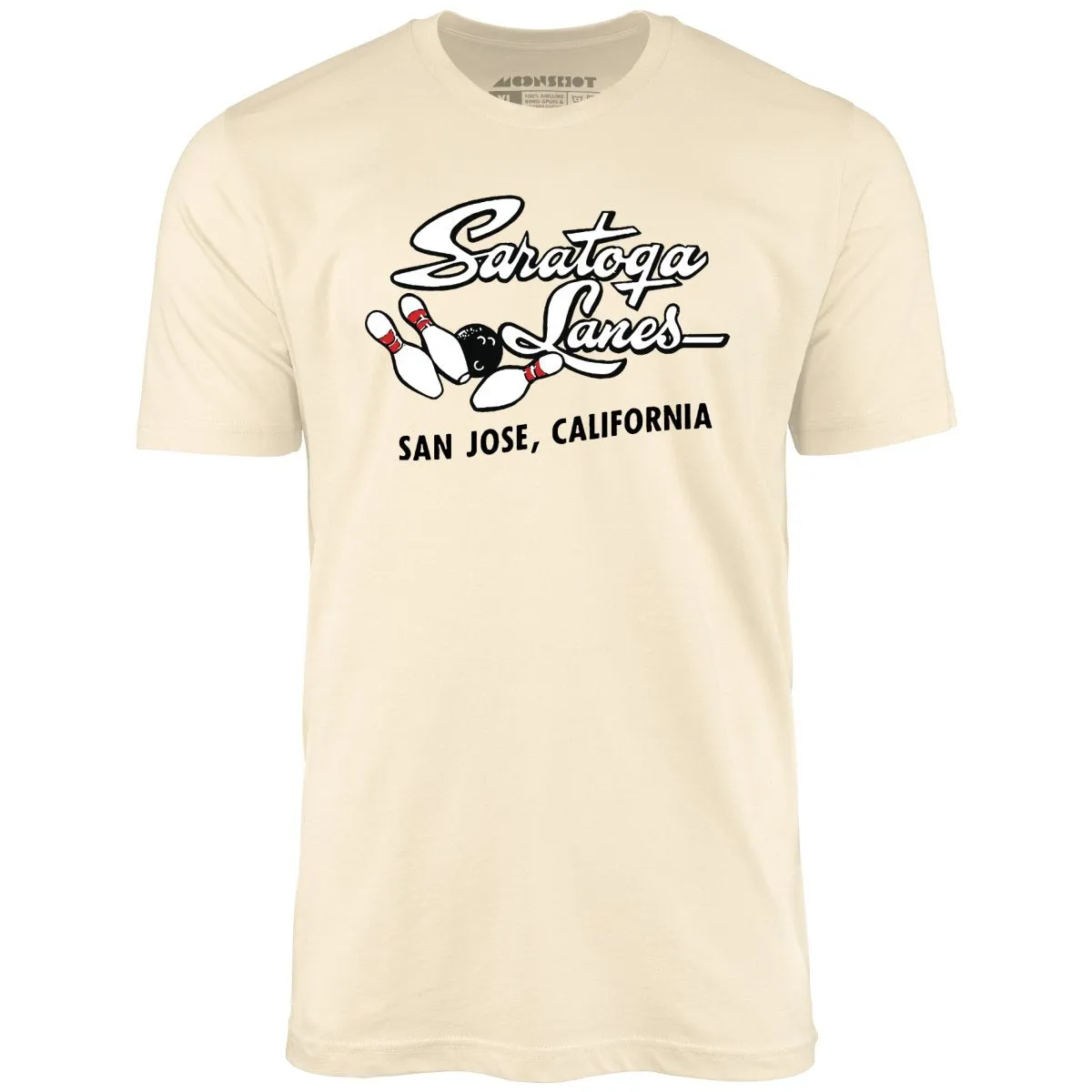 Saratoga Lanes - San Jose, CA - Vintage Bowling Alley - Unisex T-Shirt