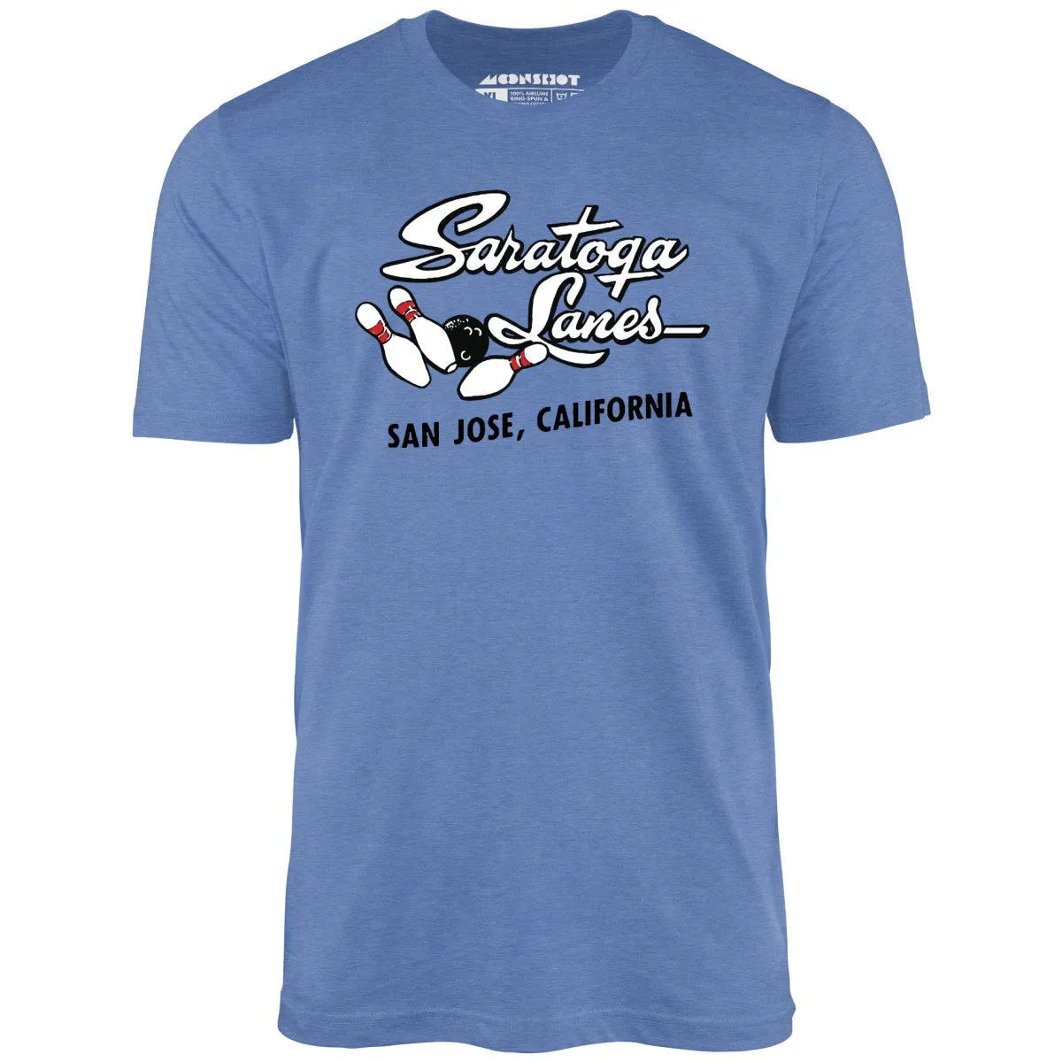 Saratoga Lanes - San Jose, CA - Vintage Bowling Alley - Unisex T-Shirt