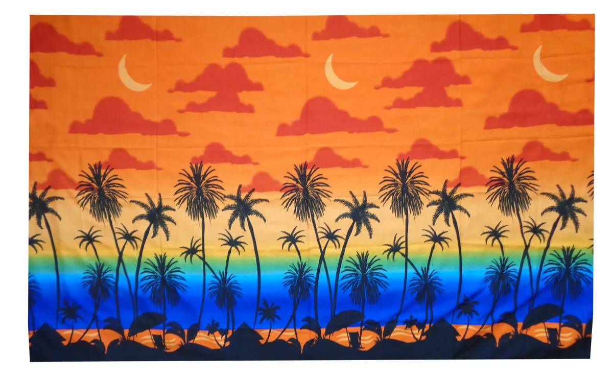 Sarong Women Scenic Coconut Printed Beach Swimsuit Wrap One Size Pareo