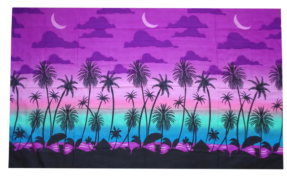 Sarong Women Scenic Coconut Printed Beach Swimsuit Wrap One Size Pareo