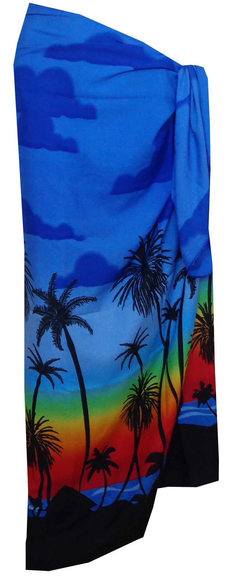 Sarong Women Scenic Coconut Printed Beach Swimsuit Wrap One Size Pareo