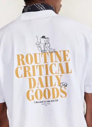 Saturday Oversized Auxiliary T Shirt | Organic Cotton | White