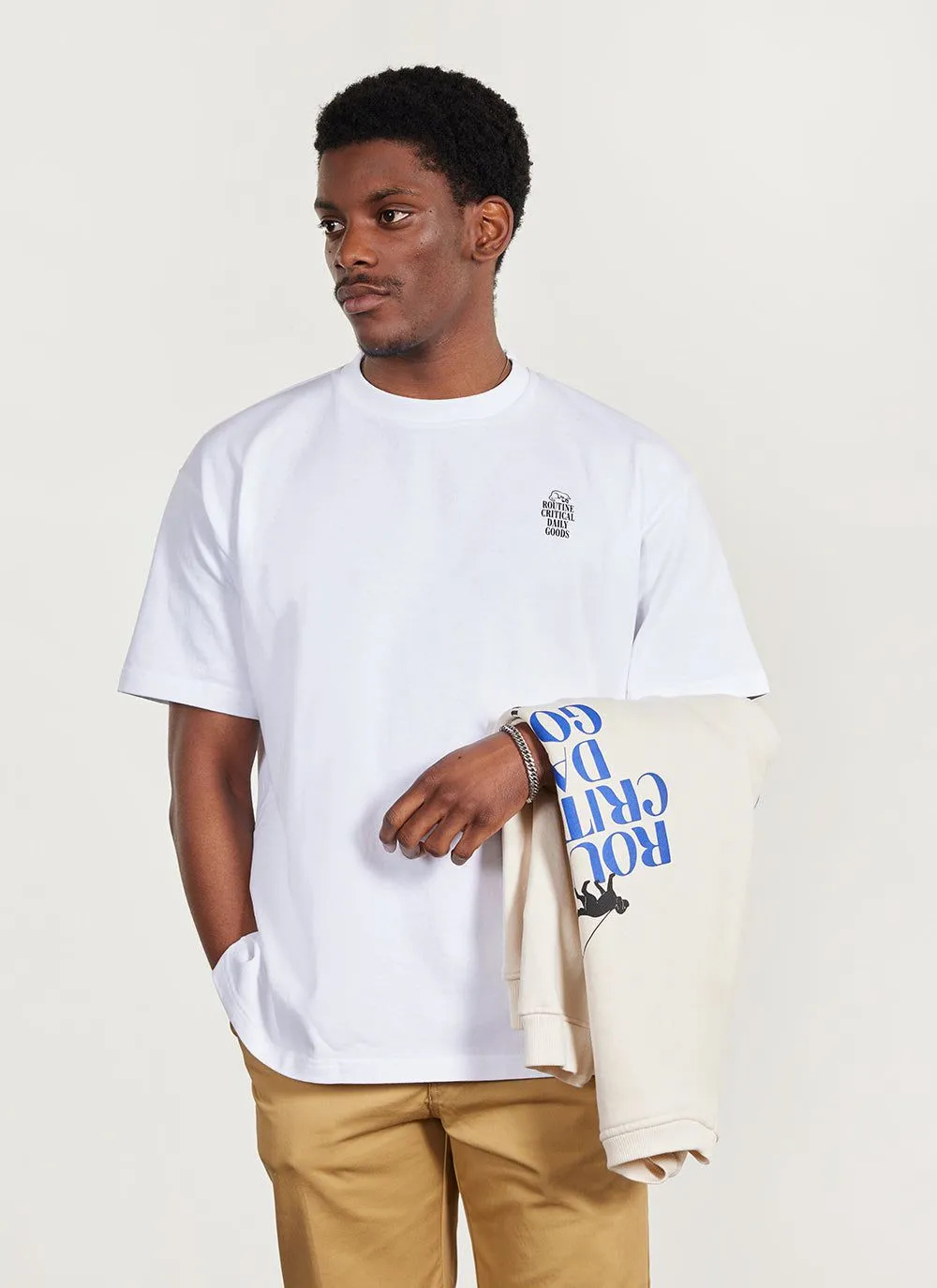 Saturday Oversized Auxiliary T Shirt | Organic Cotton | White