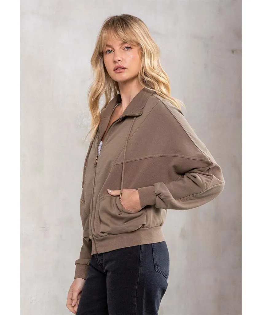 Saturdays Zip-Up Sweatshirt Mushroom