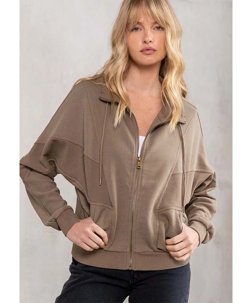Saturdays Zip-Up Sweatshirt Mushroom