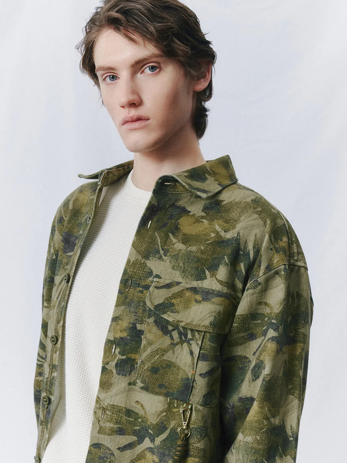 Scenery Printed Button Up Shirts
