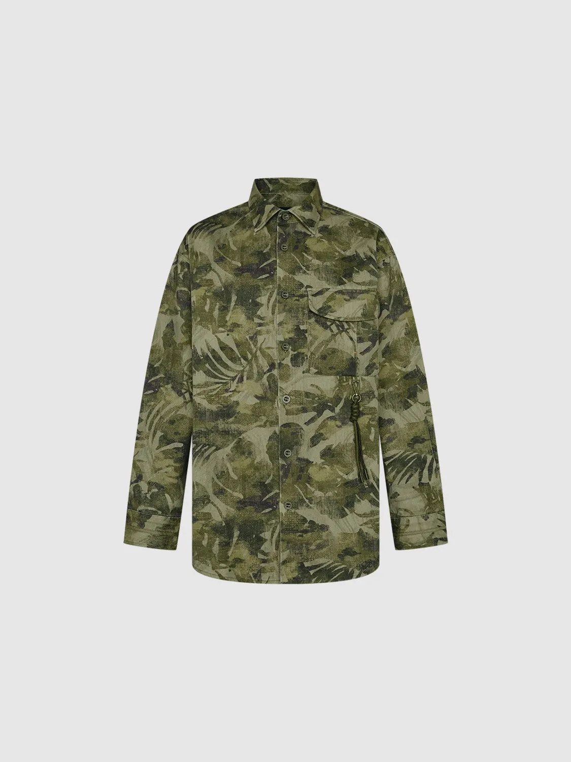Scenery Printed Button Up Shirts