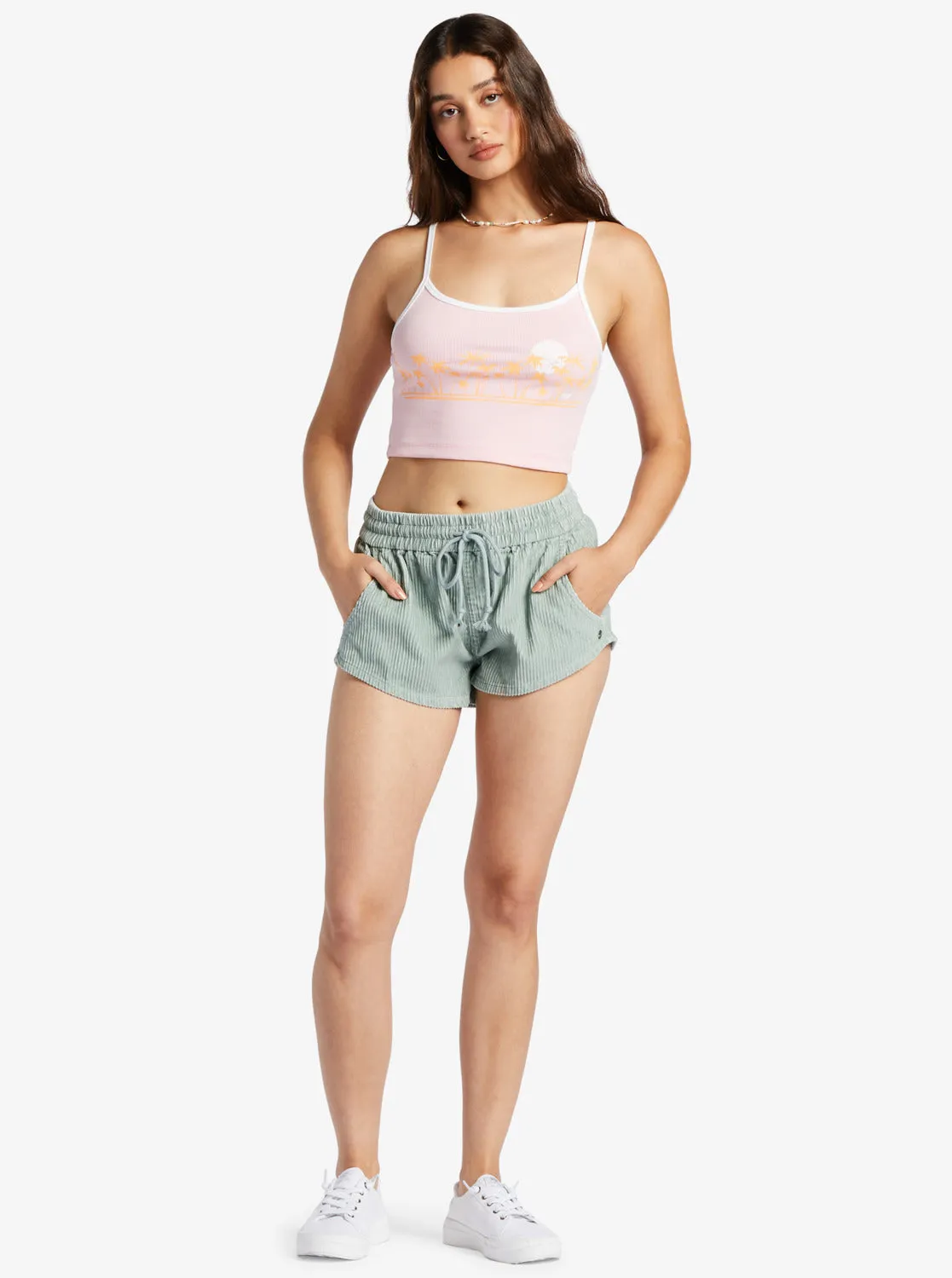 Scenic Route Corduroy Shorts - Blue Surf