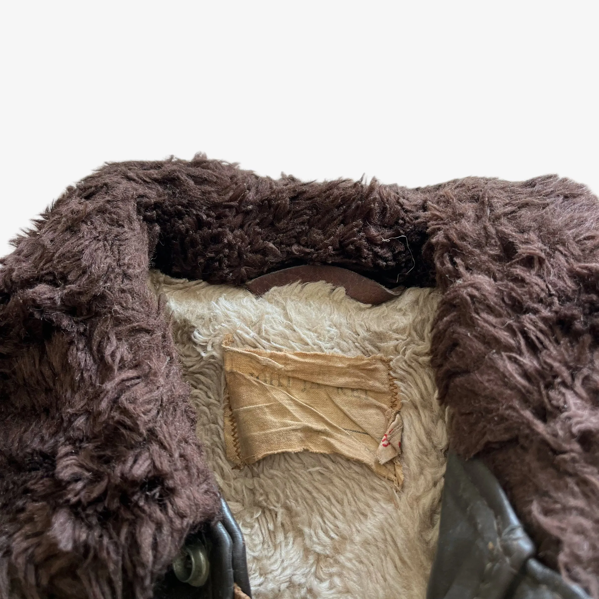 Schott Leather Pilot Jacket With Fur Collar