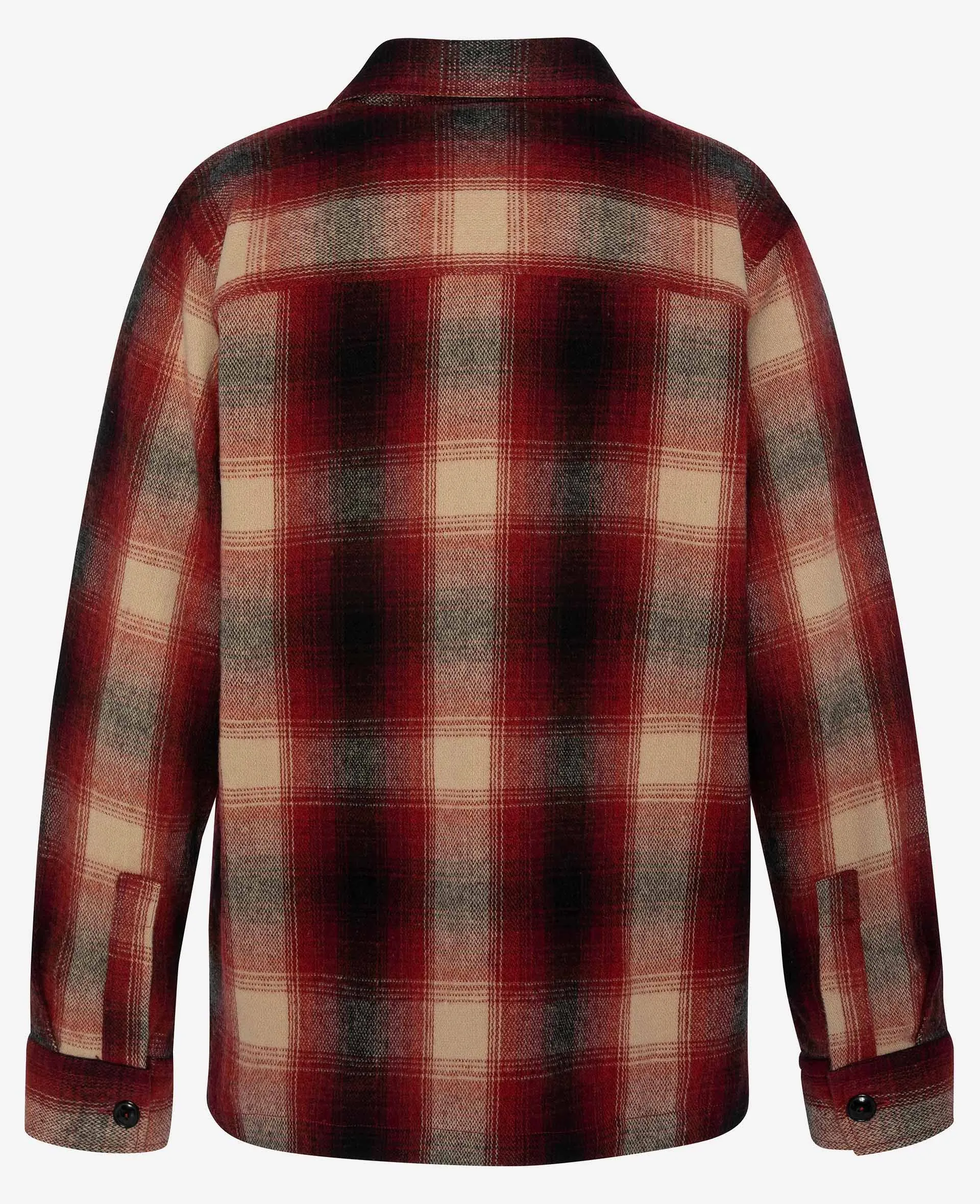 SCHOTT OVERSHIRT SHCARL DARK RED CHECKS