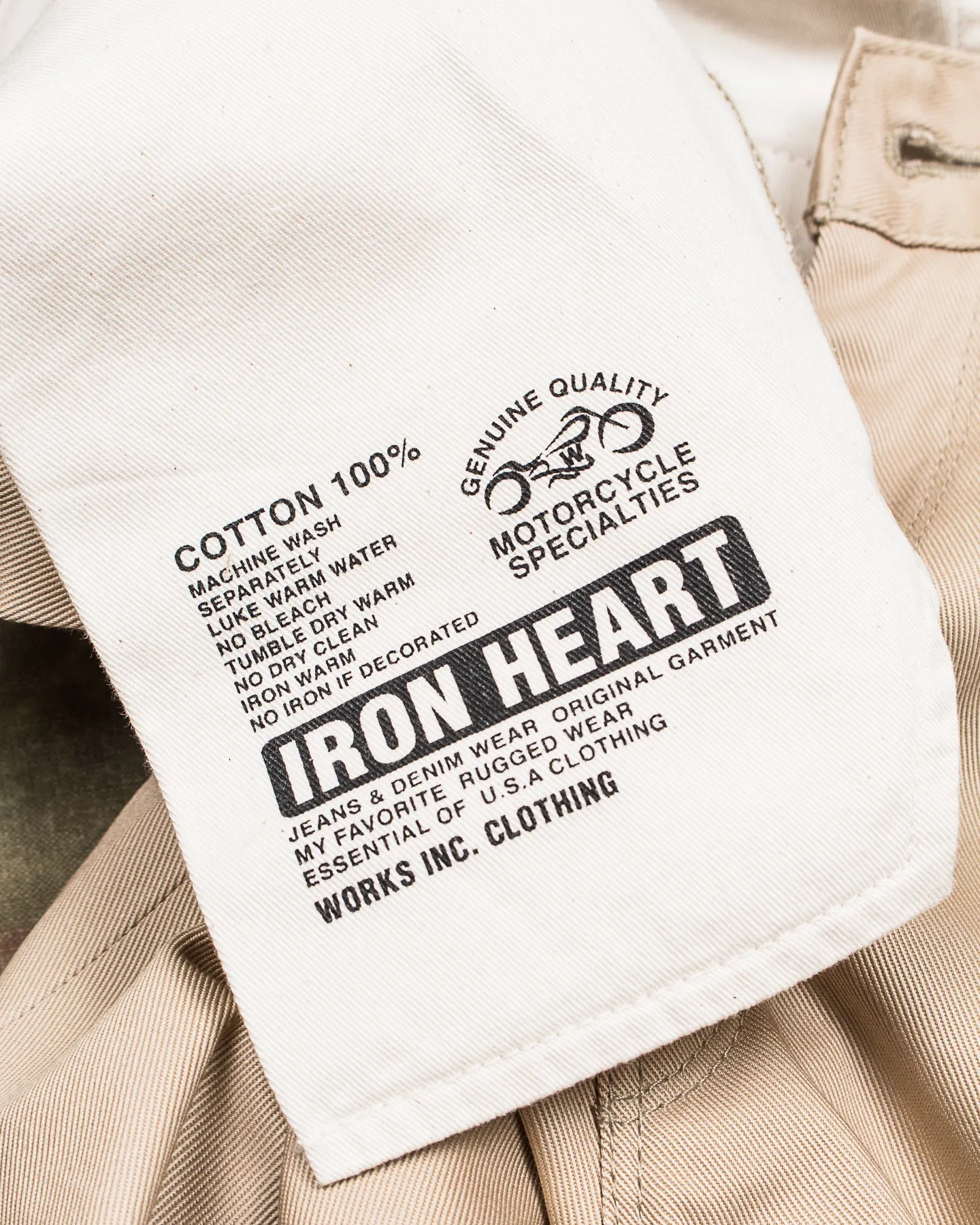Second Hand Iron Heart 9oz Mercerised Selvedge Cotton Slim Tapered Chinos W 34