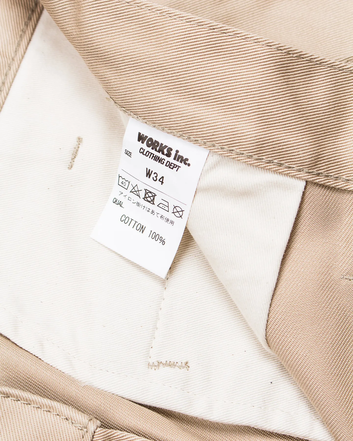 Second Hand Iron Heart 9oz Mercerised Selvedge Cotton Slim Tapered Chinos W 34