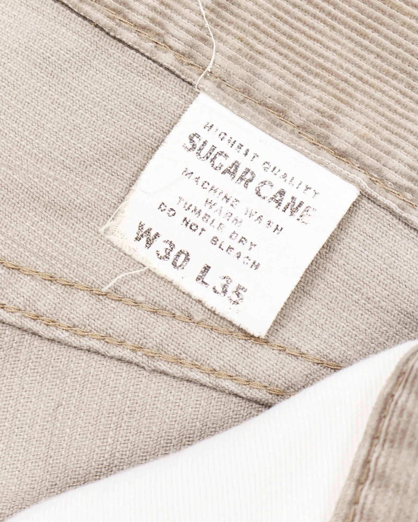 Second Hand Sugar Cane Corduroy Pants W 30 / L 35