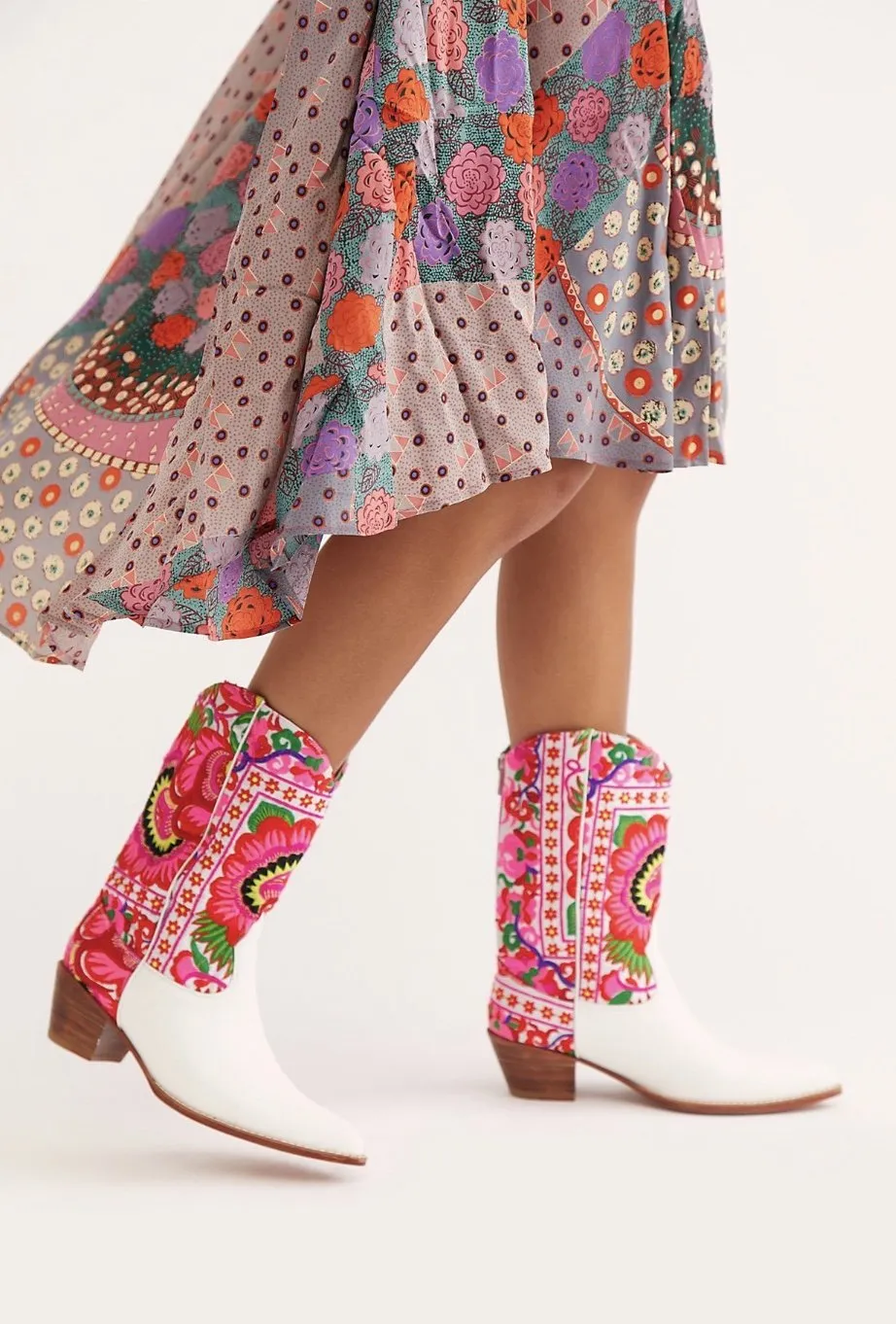 SELINA EMBROIDERED WESTERN COWBOY BOOTS X FREE PEOPLE