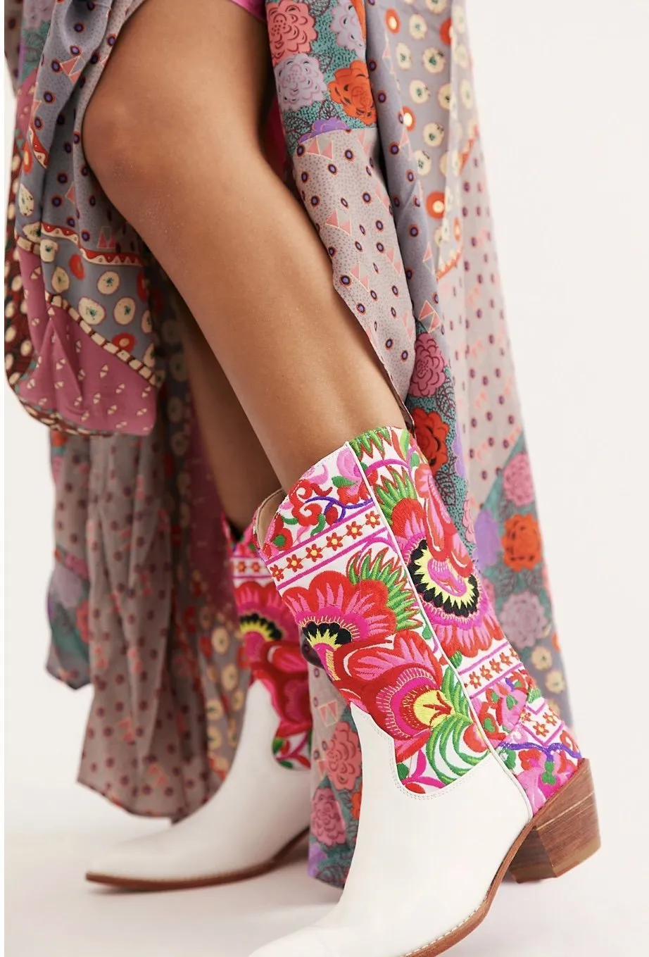 SELINA EMBROIDERED WESTERN COWBOY BOOTS X FREE PEOPLE