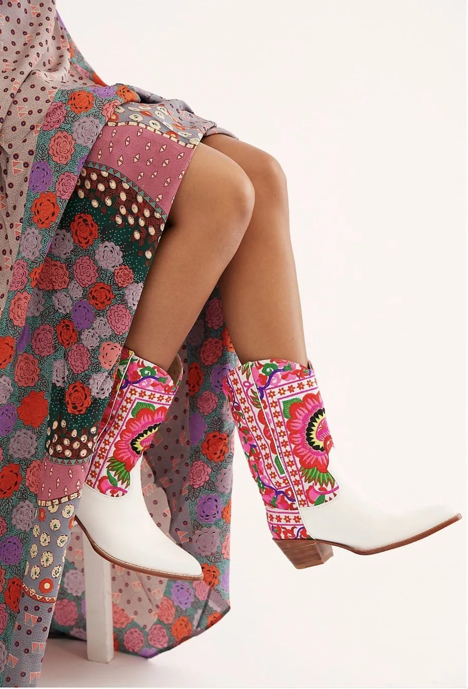 SELINA EMBROIDERED WESTERN COWBOY BOOTS X FREE PEOPLE