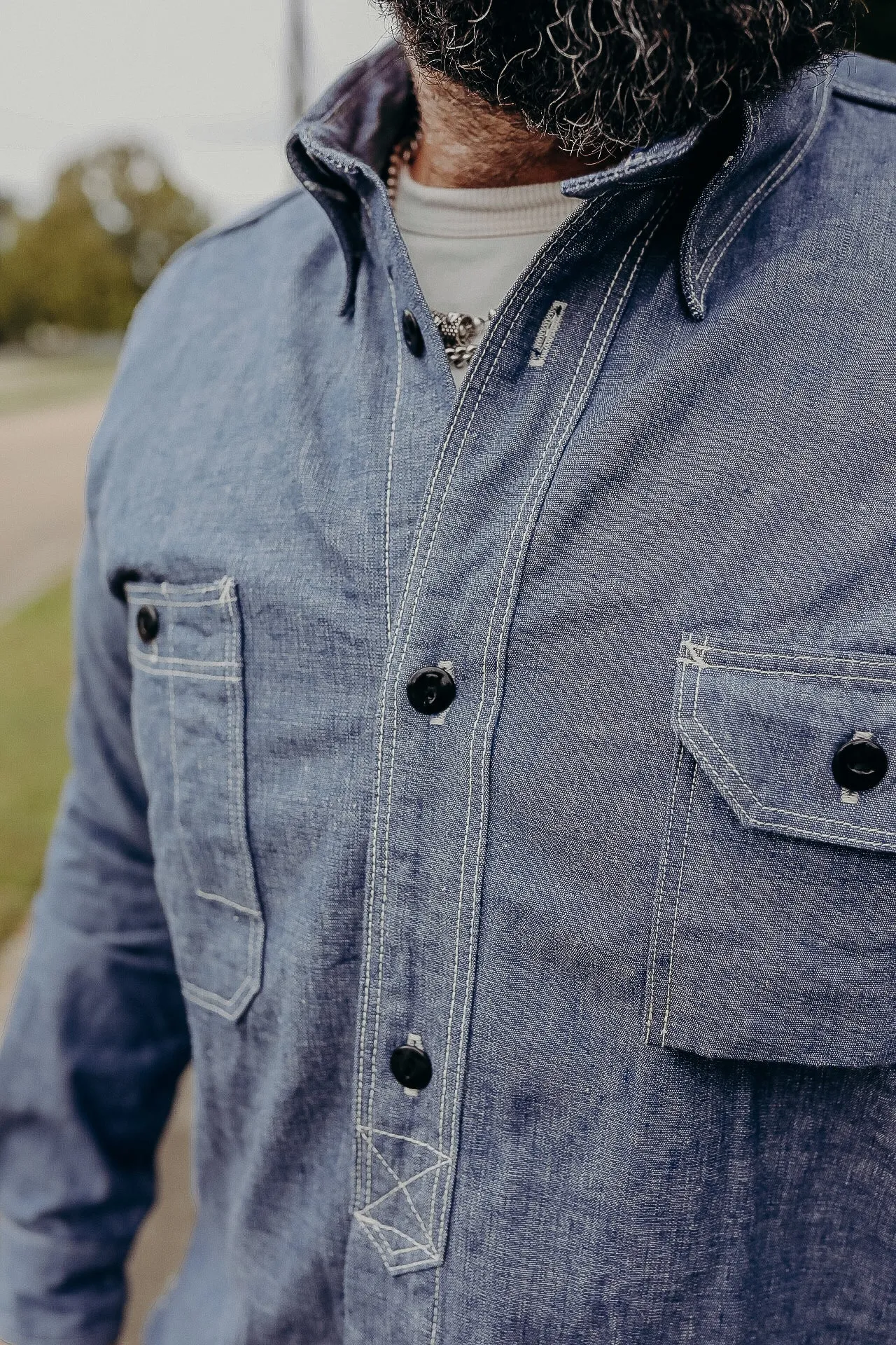 SELVEDGE CHAMBRAY WORK SHIRT (5333A)