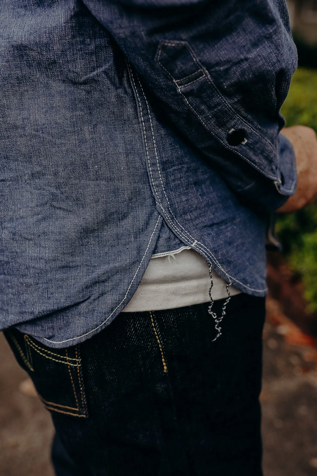 SELVEDGE CHAMBRAY WORK SHIRT (5333A)