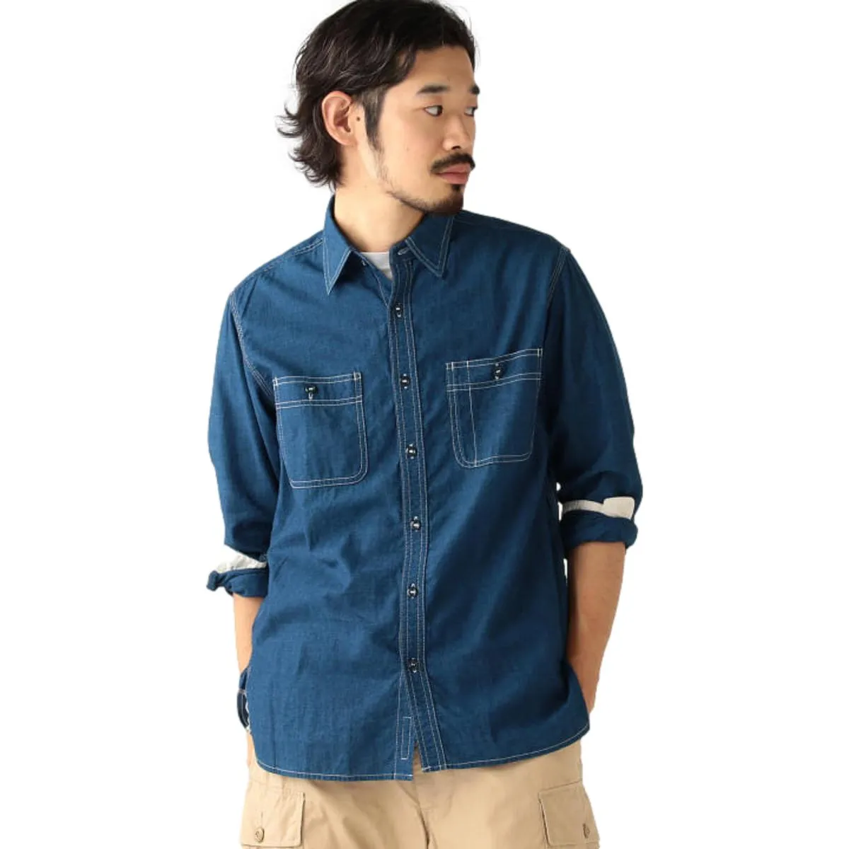 Selvedge Indigo Chambray Work Shirt