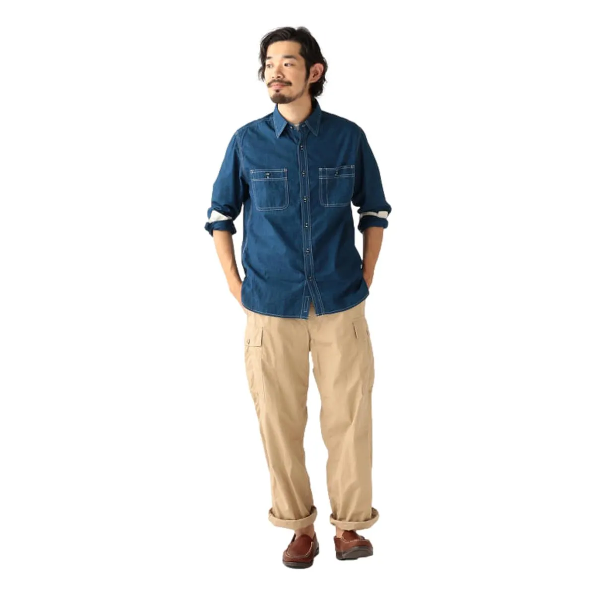 Selvedge Indigo Chambray Work Shirt
