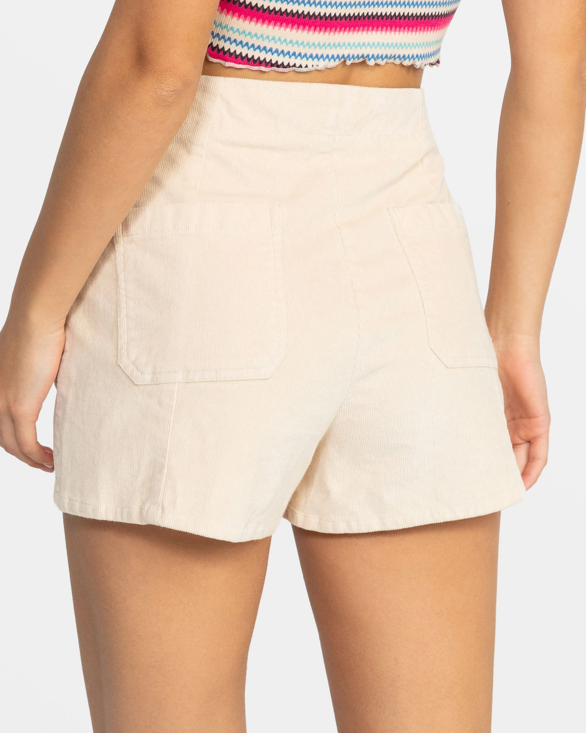 Sessions High Waist Corduroy Shorts - Brazilian Sand