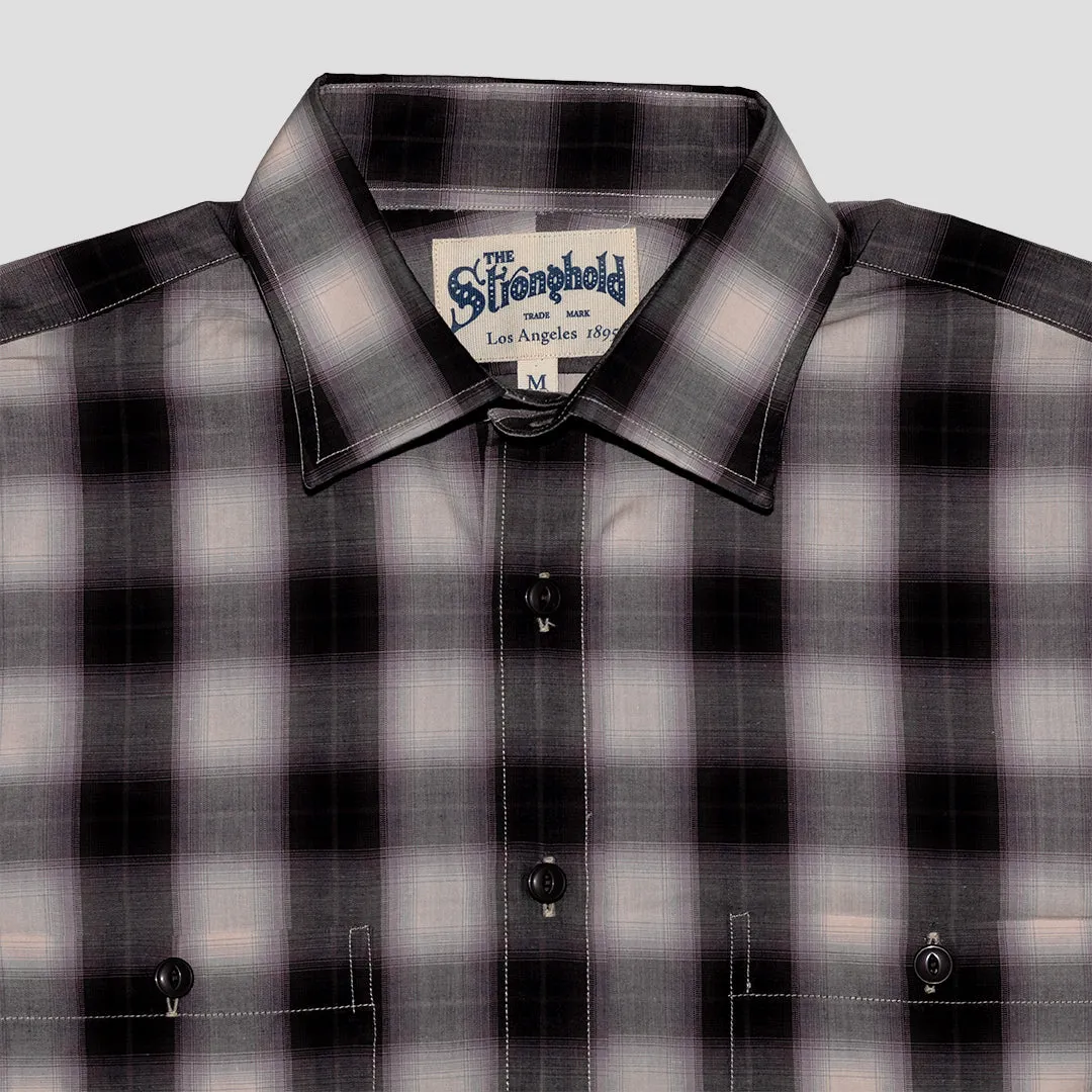 Shadow Plaid Work Shirt Maroon