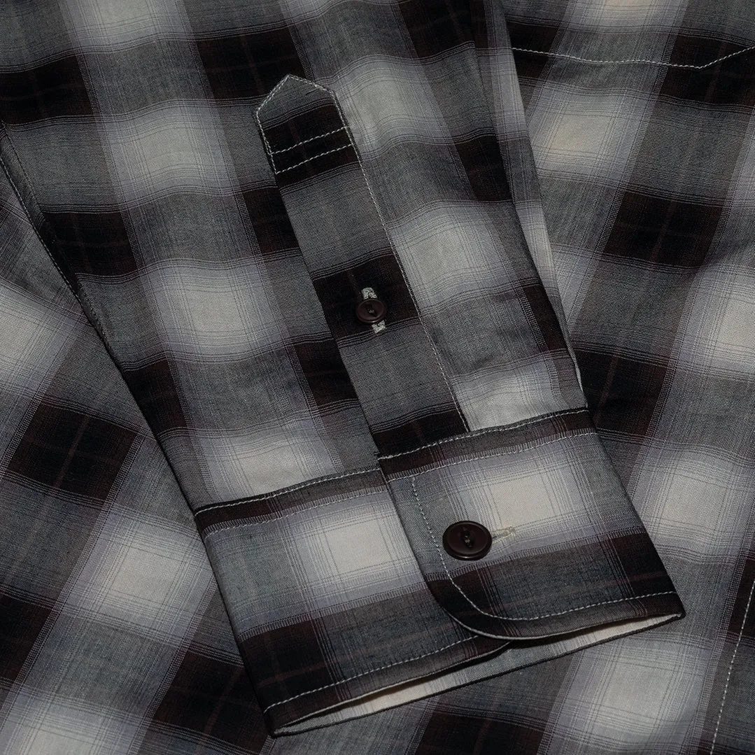 Shadow Plaid Work Shirt Maroon