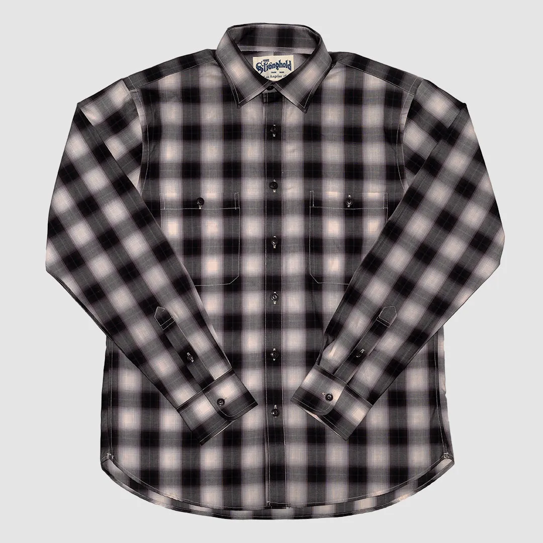 Shadow Plaid Work Shirt Maroon