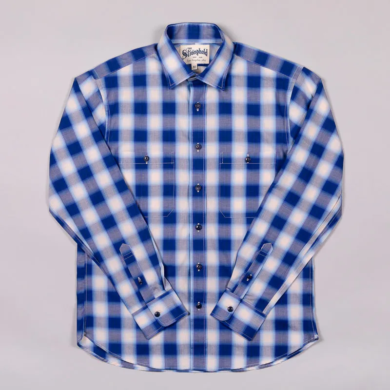 Shadow Plaid Work Shirt Navy