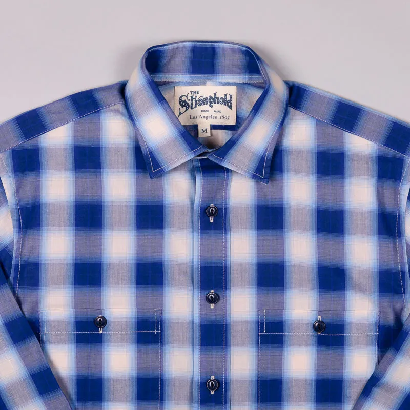 Shadow Plaid Work Shirt Navy