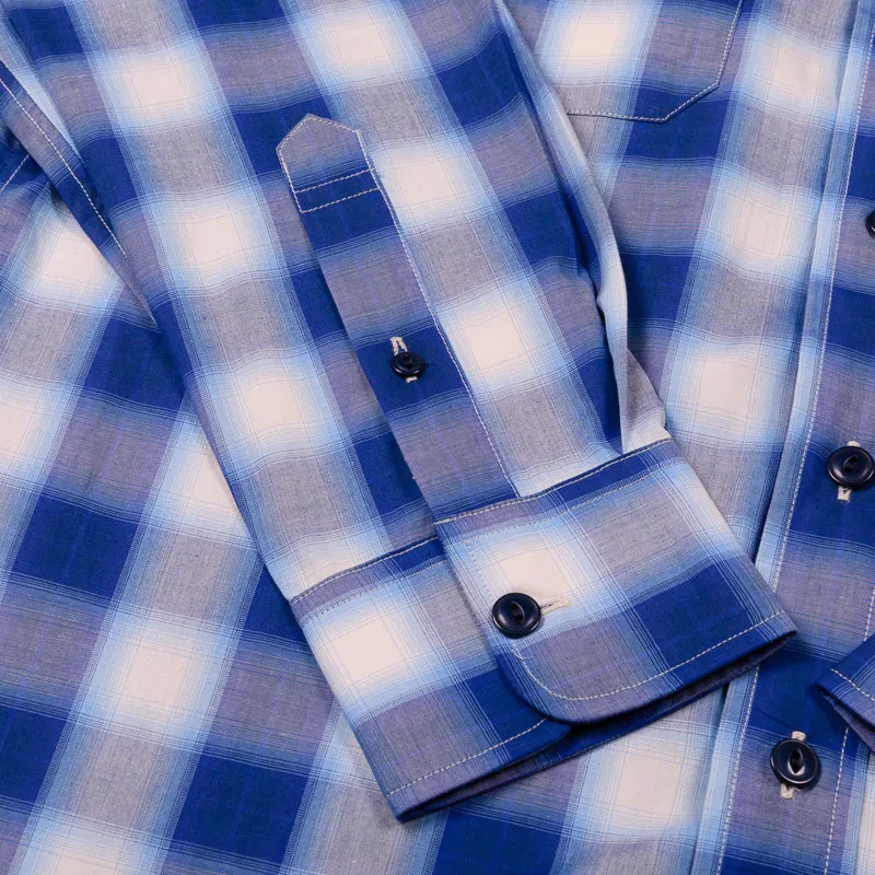 Shadow Plaid Work Shirt Navy