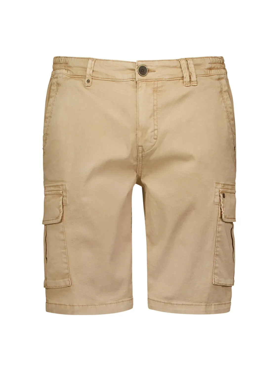 Short Cargo Garment Dyed   Stone Washed Stretch | Sand